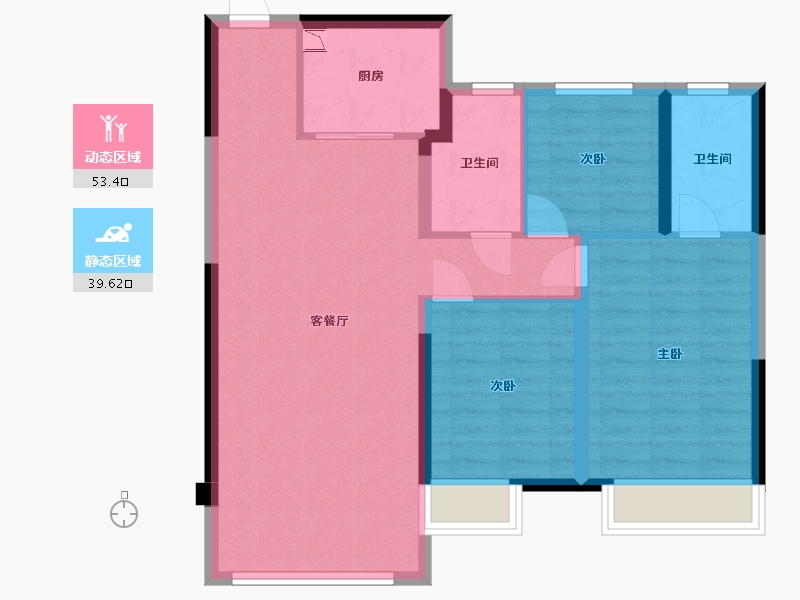 吉林省-长春市-保利云上-83.50-户型库-动静分区