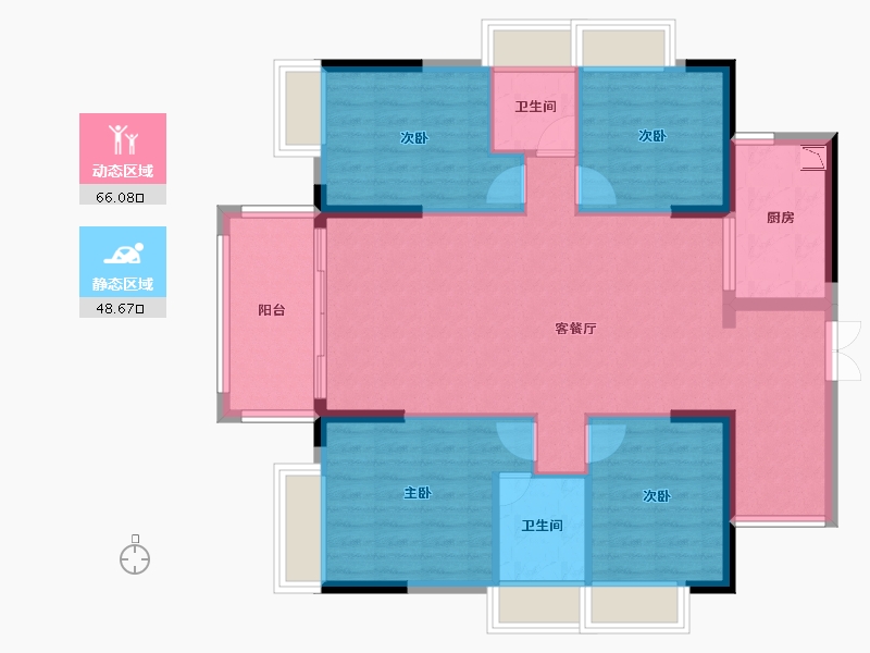 广东省-河源市-东方国际-103.93-户型库-动静分区