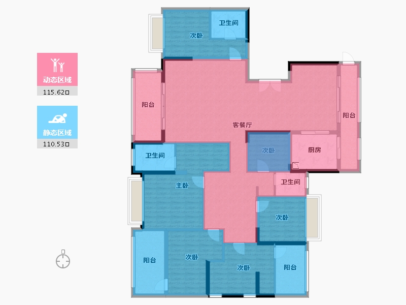 广西壮族自治区-柳州市-中海天钻-198.11-户型库-动静分区