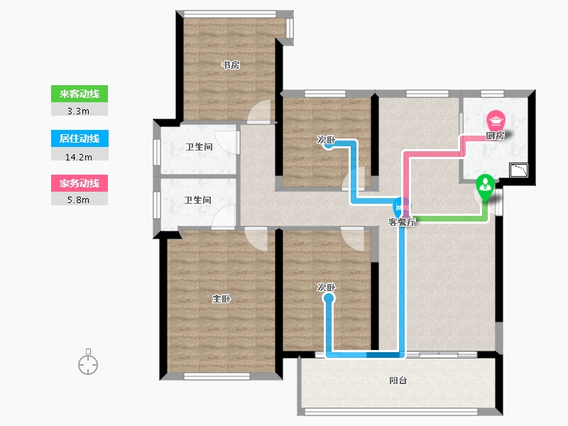 福建省-泉州市-世茂璀璨新城-120.00-户型库-动静线