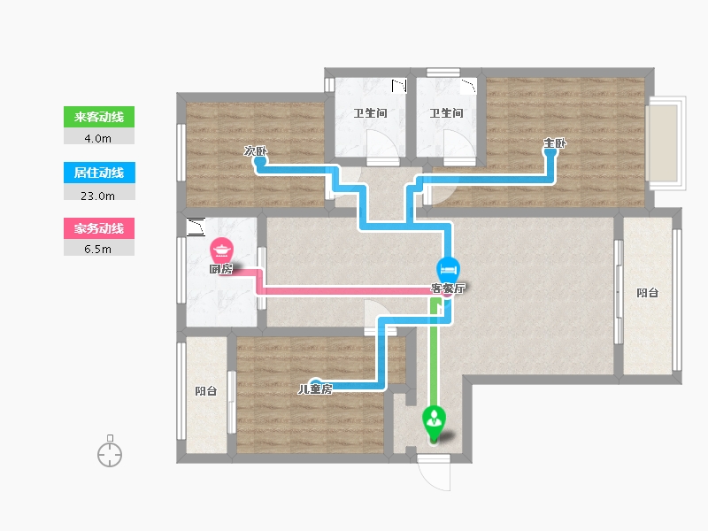 陕西省-榆林市-兴源西区-105.01-户型库-动静线