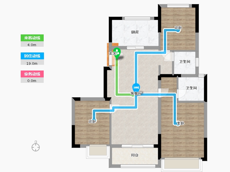 浙江省-宁波市-景瑞水印江山-84.00-户型库-动静线