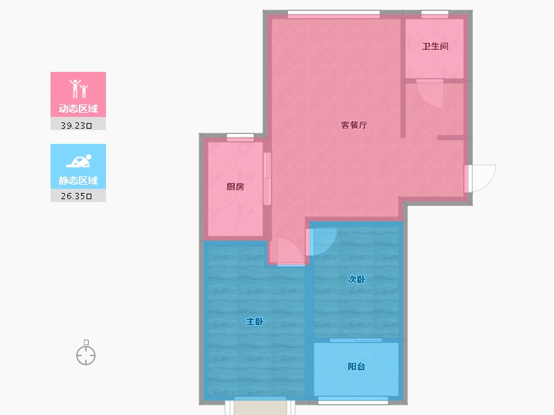 山东省-烟台市-磁山温泉小镇-58.27-户型库-动静分区