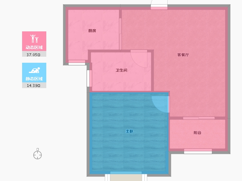 上海-上海市-新高苑-46.60-户型库-动静分区