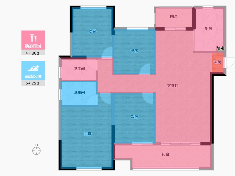 湖南省-株洲市-醴陵-111.09-户型库-动静分区