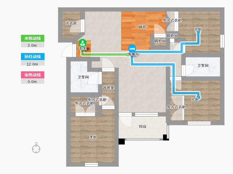 Florida-Pasco-Trinity Club Apartments-63.32-户型库-动静线