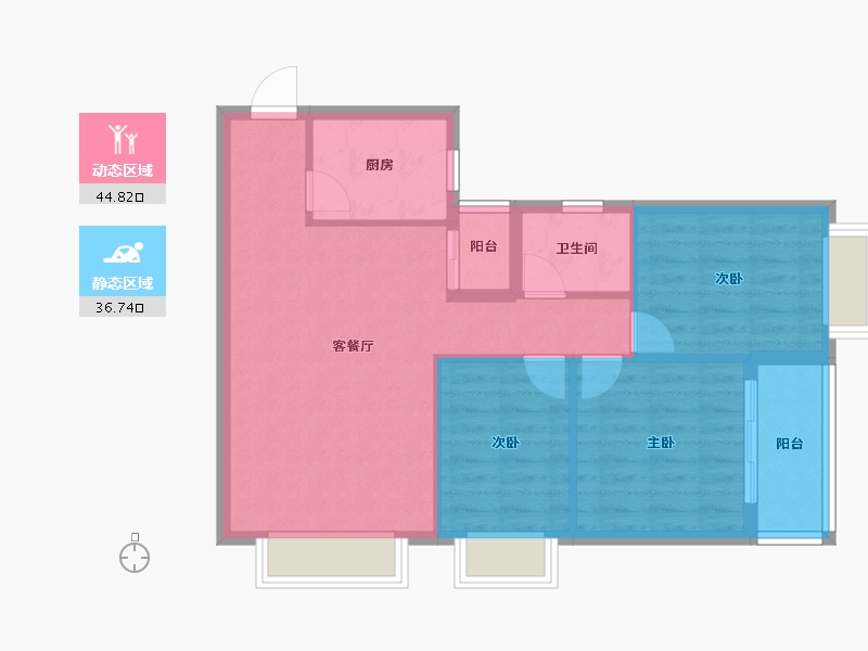 广西壮族自治区-柳州市-仁和馨园-73.64-户型库-动静分区