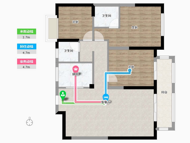 河南省-焦作市-亚特中央城-91.39-户型库-动静线