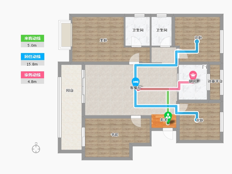 江苏省-泰州市-华泽天下-114.88-户型库-动静线