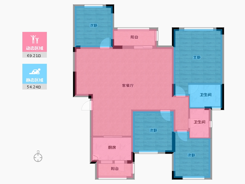 四川省-自贡市-御景湾-110.39-户型库-动静分区