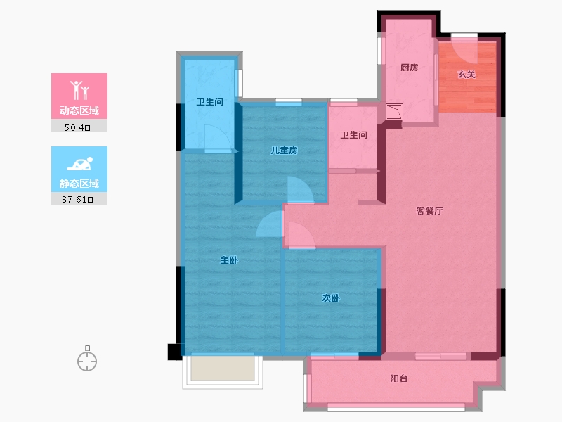 湖北省-武汉市-武汉碧云天-78.19-户型库-动静分区