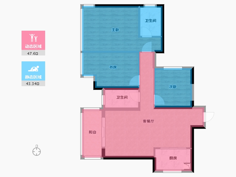 广西壮族自治区-南宁市-奥园永和府-81.04-户型库-动静分区