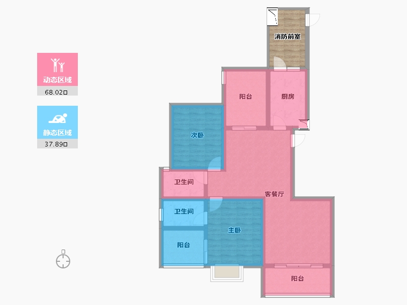 江西省-宜春市-上高大公馆-101.40-户型库-动静分区