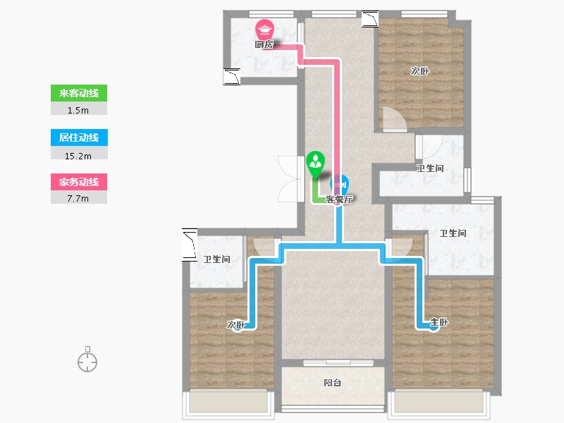 上海-上海市-前滩晶萃名邸-99.00-户型库-动静线