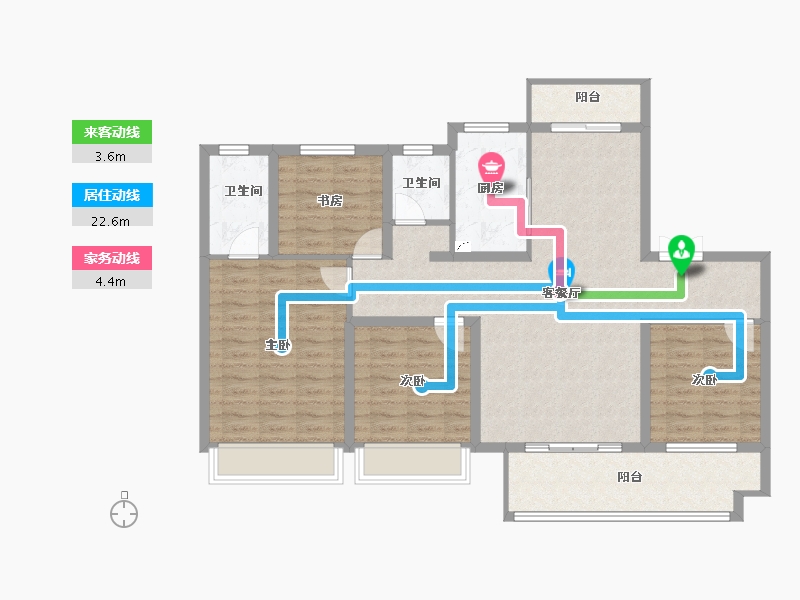 湖南省-长沙市-湾田・望江府-111.37-户型库-动静线