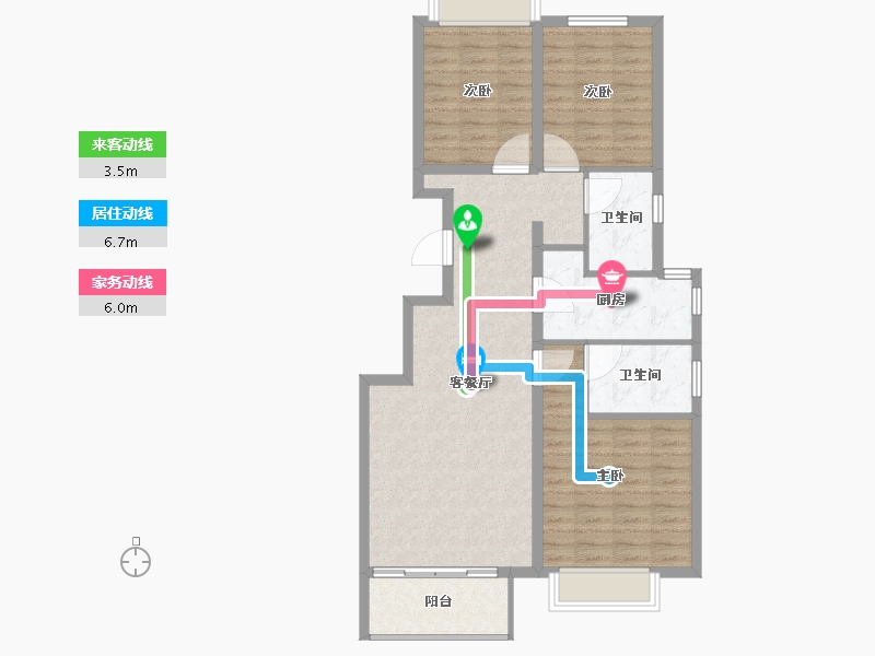 河北省-承德市-国富嘉园-92.00-户型库-动静线