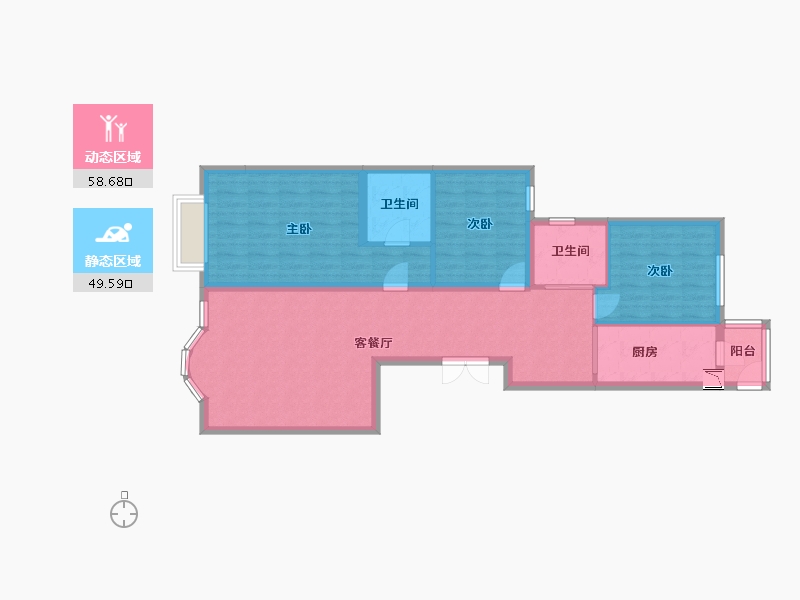 北京-北京市-上京新航线-97.65-户型库-动静分区