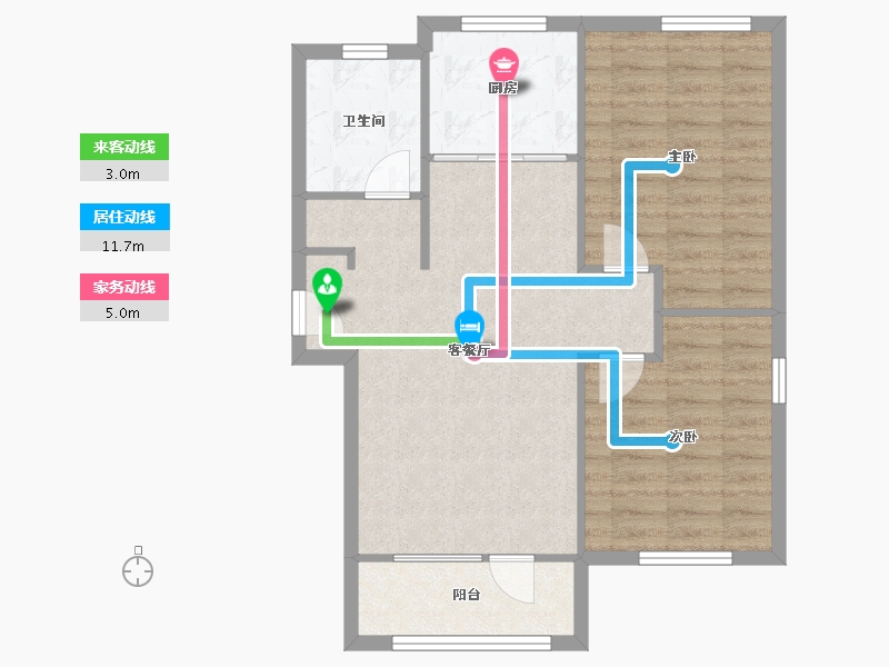 山东省-青岛市-东方华庭-70.98-户型库-动静线