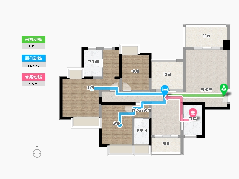 广西壮族自治区-南宁市-华发国宾壹号-110.95-户型库-动静线