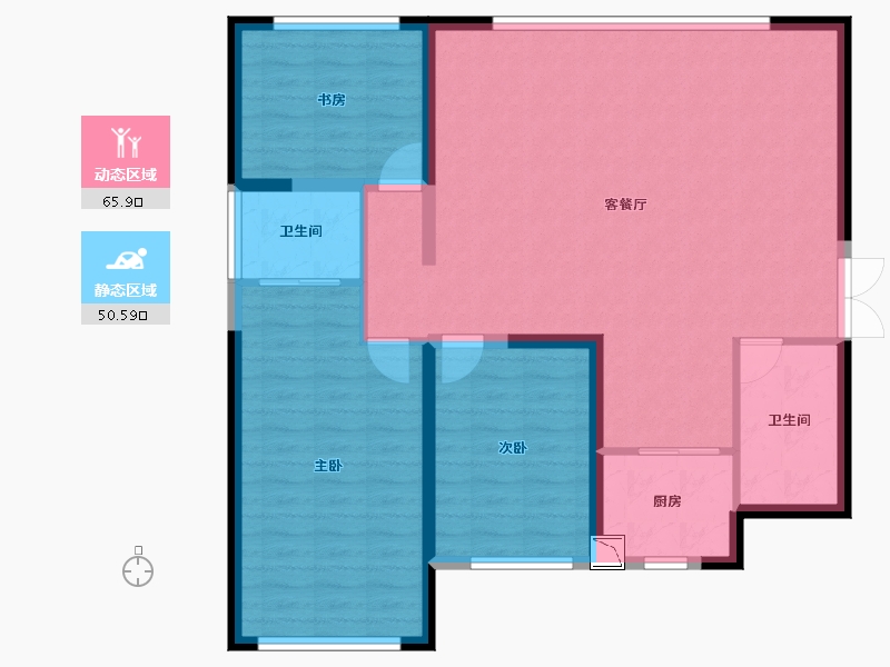 山西省-大同市-御龙庭三期-106.11-户型库-动静分区