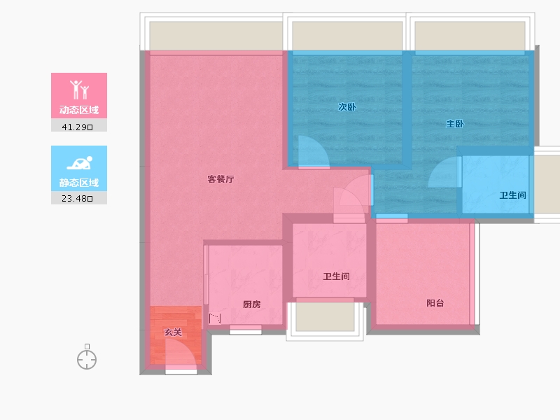 四川省-绵阳市-三汇・四季公园-56.38-户型库-动静分区