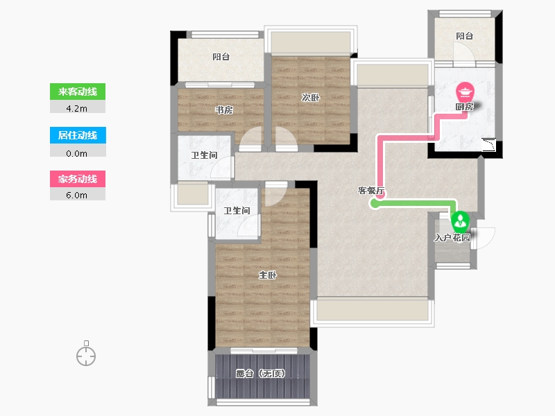 四川省-内江市-隆城一号-92.96-户型库-动静线