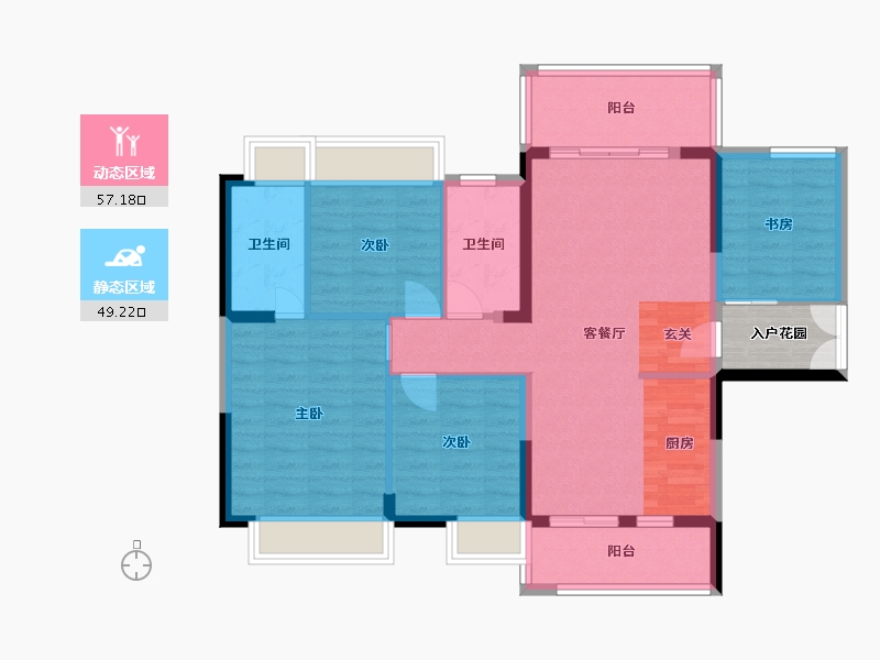 广西壮族自治区-钦州市-浦北晨华城市广场-99.53-户型库-动静分区