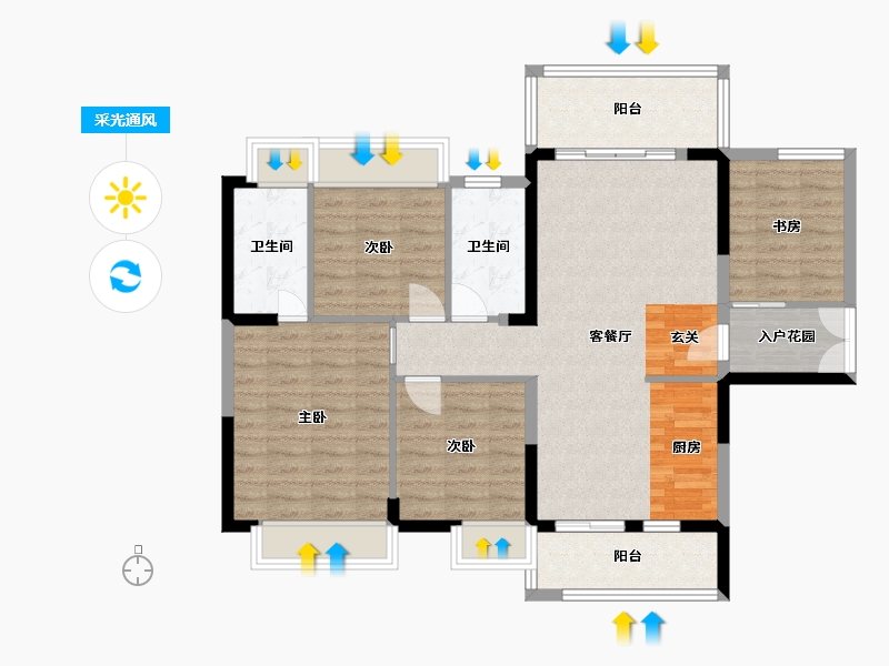 广西壮族自治区-钦州市-浦北晨华城市广场-99.53-户型库-采光通风