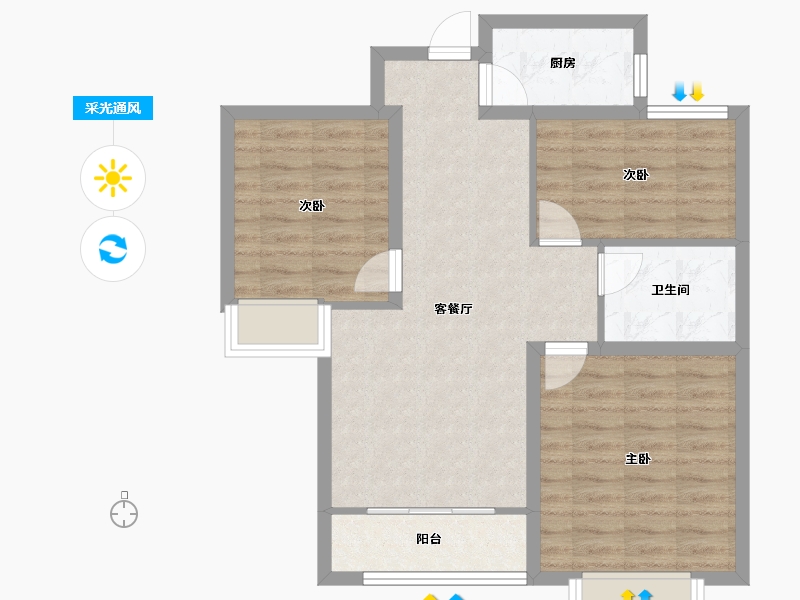 河北省-邢台市-70号院-72.73-户型库-采光通风