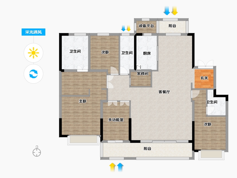 江苏省-常州市-新城・璞樾春秋-186.75-户型库-采光通风