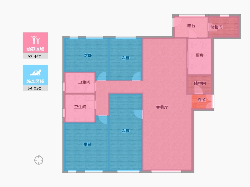 河南省-郑州市-正弘蓝堡湾-149.32-户型库-动静分区