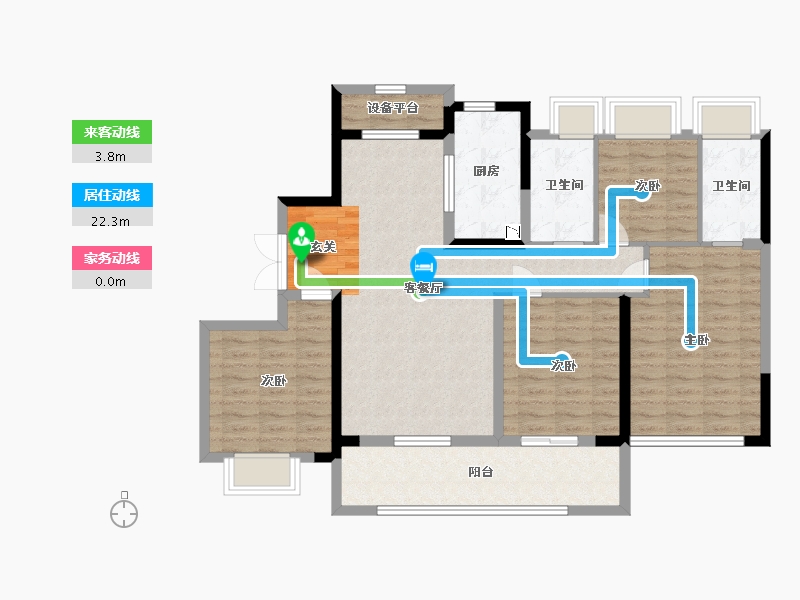 江苏省-常州市-美的・翰林府-108.83-户型库-动静线