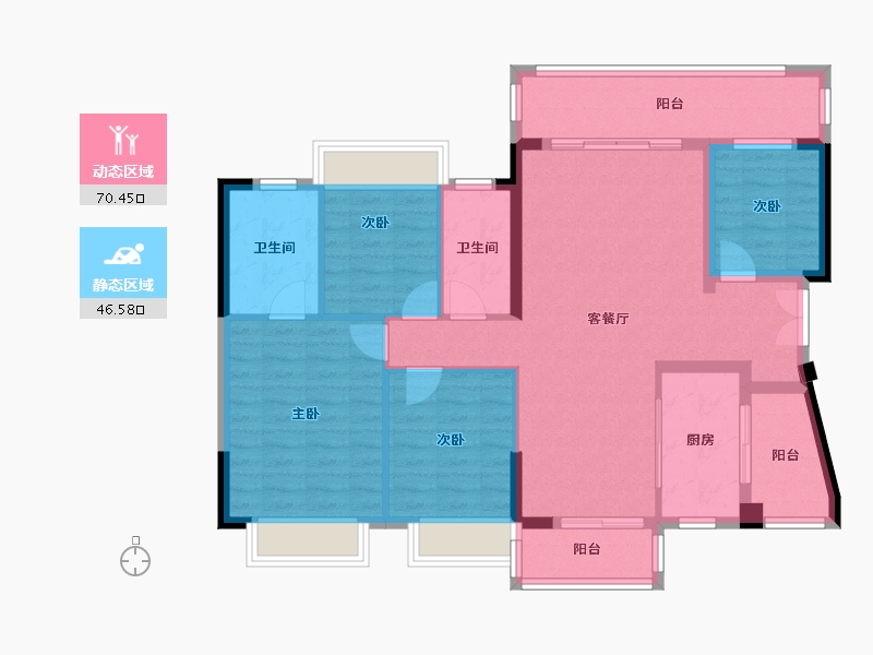 广东省-肇庆市-康耀花园-104.98-户型库-动静分区