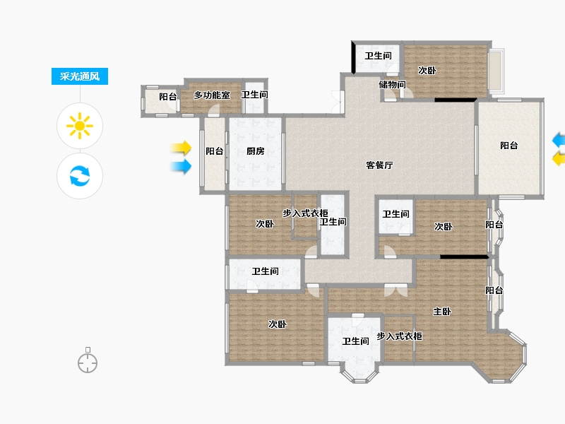 山东省-青岛市-青岛星河湾-331.62-户型库-采光通风