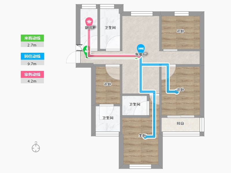 江苏省-无锡市-丰涵家园-41.08-户型库-动静线