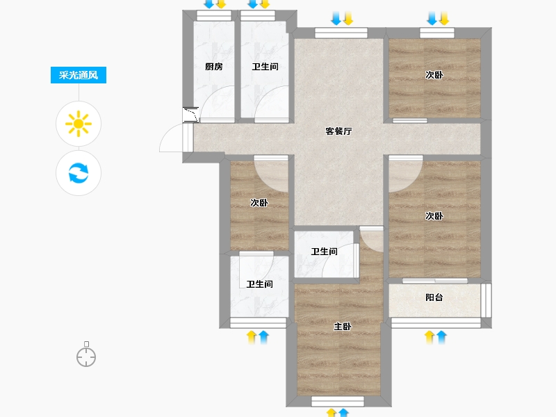 江苏省-无锡市-丰涵家园-41.08-户型库-采光通风