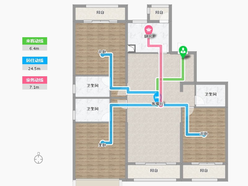 浙江省-宁波市-银亿新世界-165.95-户型库-动静线