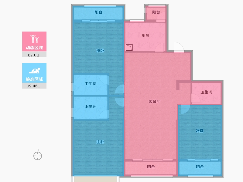 浙江省-宁波市-银亿新世界-165.95-户型库-动静分区