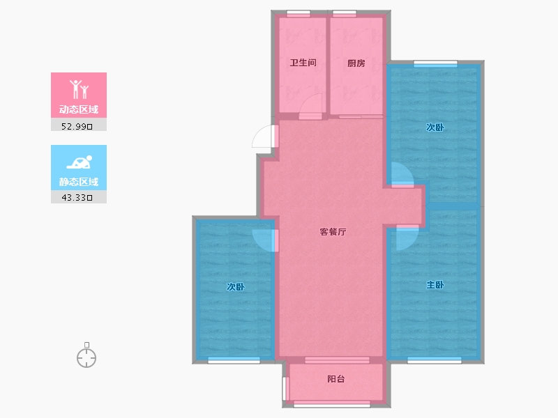 山东省-淄博市-怡海云锦-86.13-户型库-动静分区