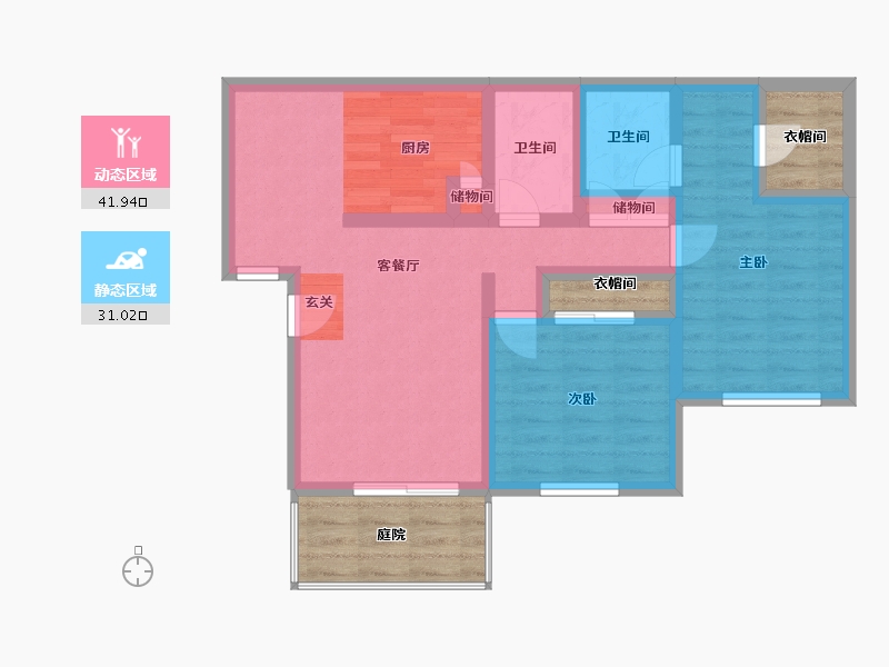 California-Orange-Monte Verde Apartment Homes-74.39-户型库-动静分区