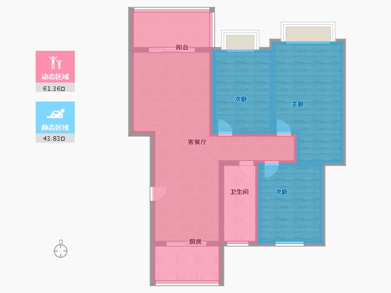 河南省-三门峡市-鸿泰金海岸-93.49-户型库-动静分区