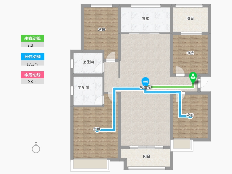 安徽省-亳州市-时代花园-121.00-户型库-动静线