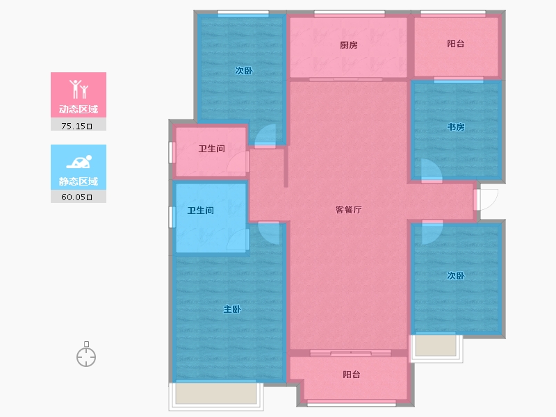 安徽省-亳州市-时代花园-121.00-户型库-动静分区