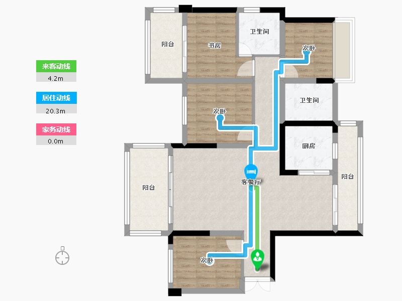 四川省-宜宾市-瑞鑫世纪城-105.75-户型库-动静线