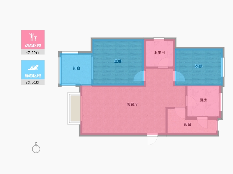 山东省-日照市-九点阳光-68.79-户型库-动静分区