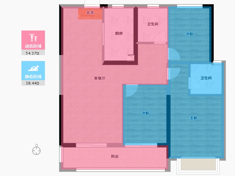 湖北省-武汉市-融侨滨江城|天域|美域-83.20-户型库-动静分区