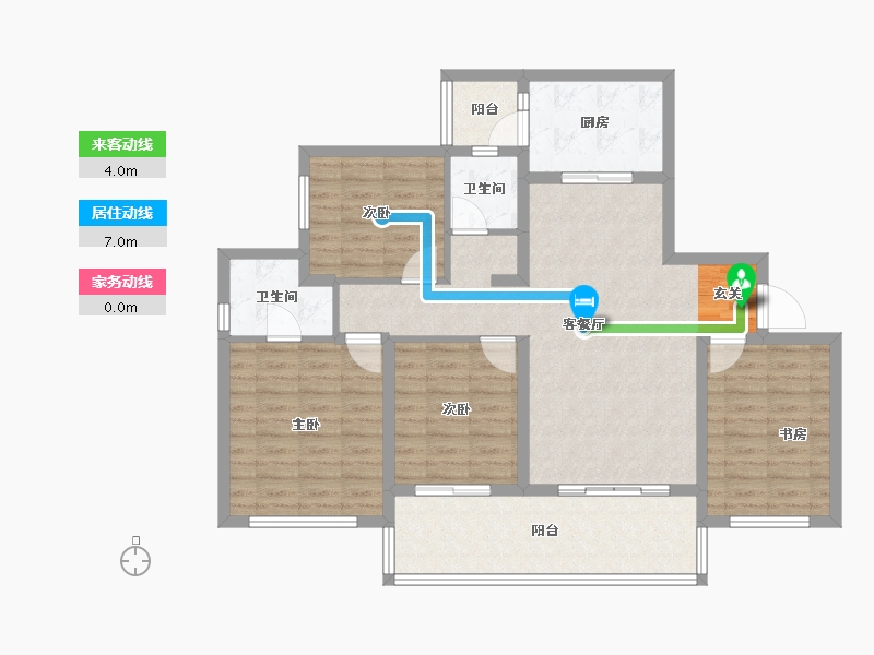 四川省-成都市-中南樾府-102.69-户型库-动静线