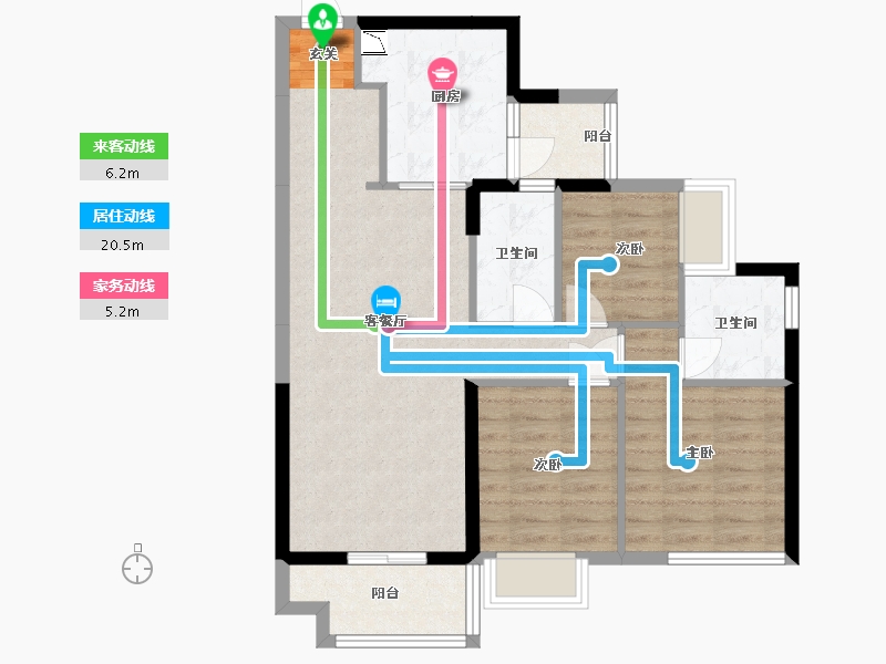 广东省-惠州市-时代英之皇廊桥-77.95-户型库-动静线