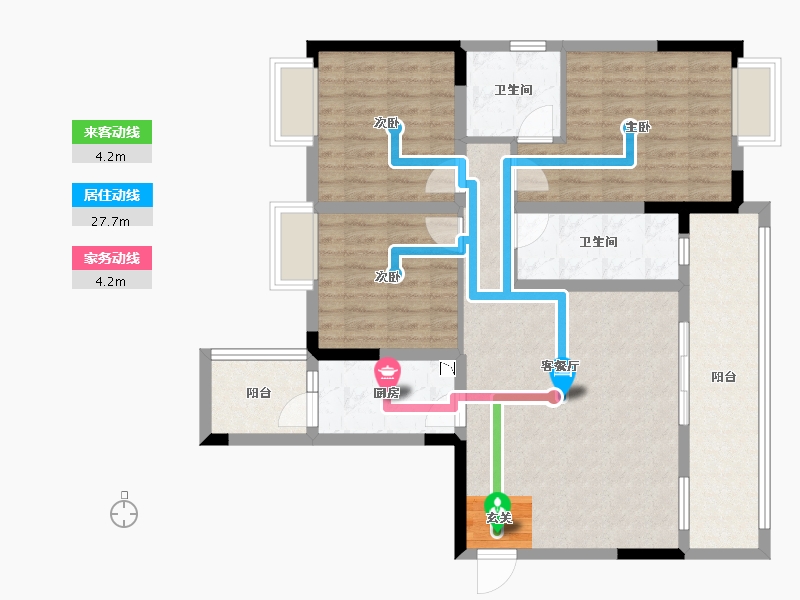 四川省-成都市-王府花园御锦苑-96.28-户型库-动静线