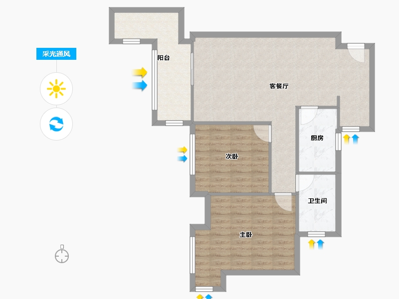 四川省-成都市-海骏达蜀都1号-78.59-户型库-采光通风